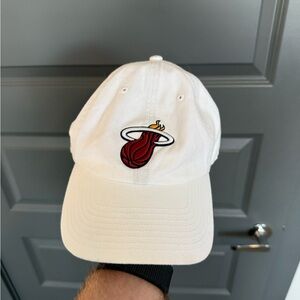 47 Brand White Miami Heat Hat